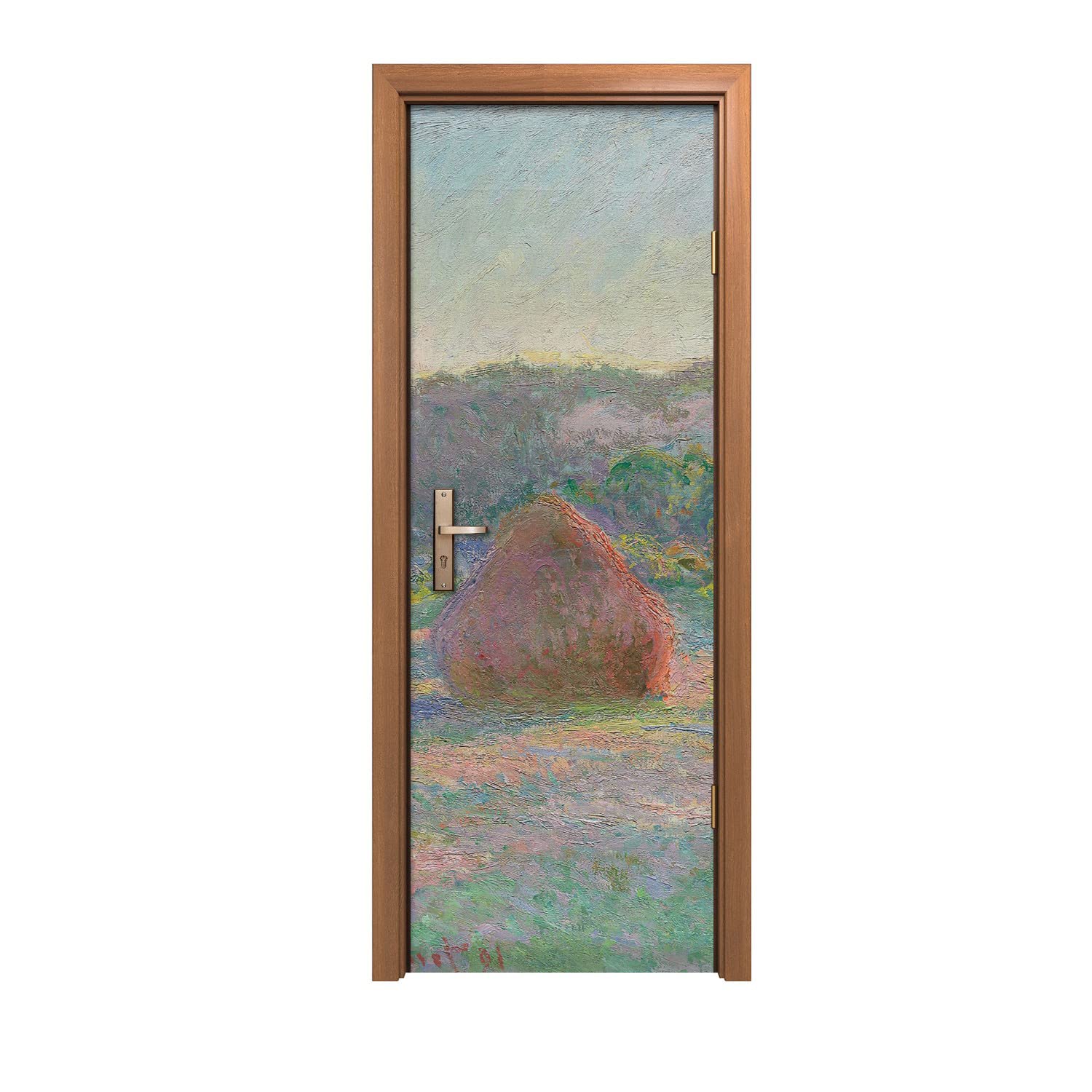 Autocollant de porte design d'intérieur nature pour salon chaleureux