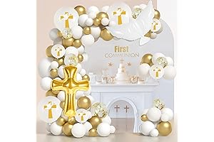 145Pcs God Bless Communion Decorations Balloons Set