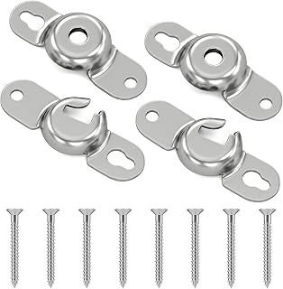 4 Sets Roller Shade Hardware, Metal Window Shade Brackets Sturdy Roller-Shade Brackets for Living Room Bedroom Offices(Inside Mount with Screws)