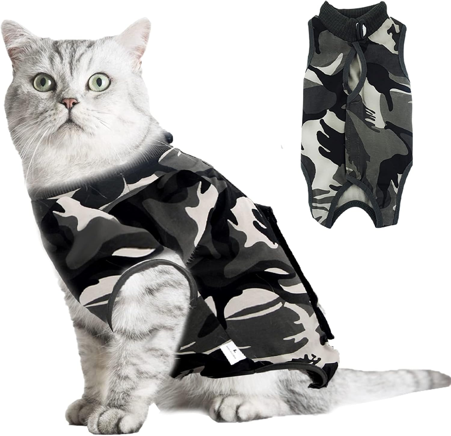 Hipet Cat Surgery Recovery Suit for Abdominal Woundsor or