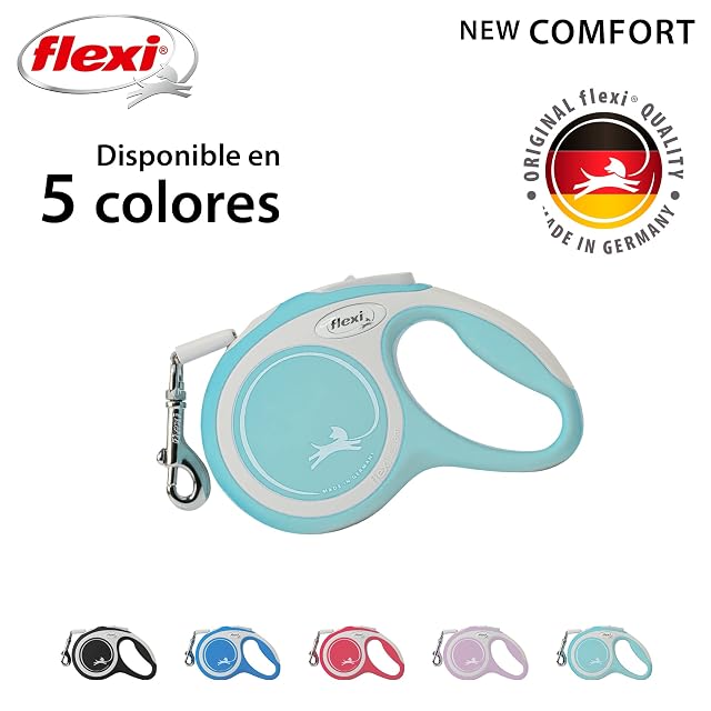Foto 4 de 7 de Flexi® Comfort XS Cinta 5 m Azul Claro, Correa Extensible para Perros hasta máx. 12 kg