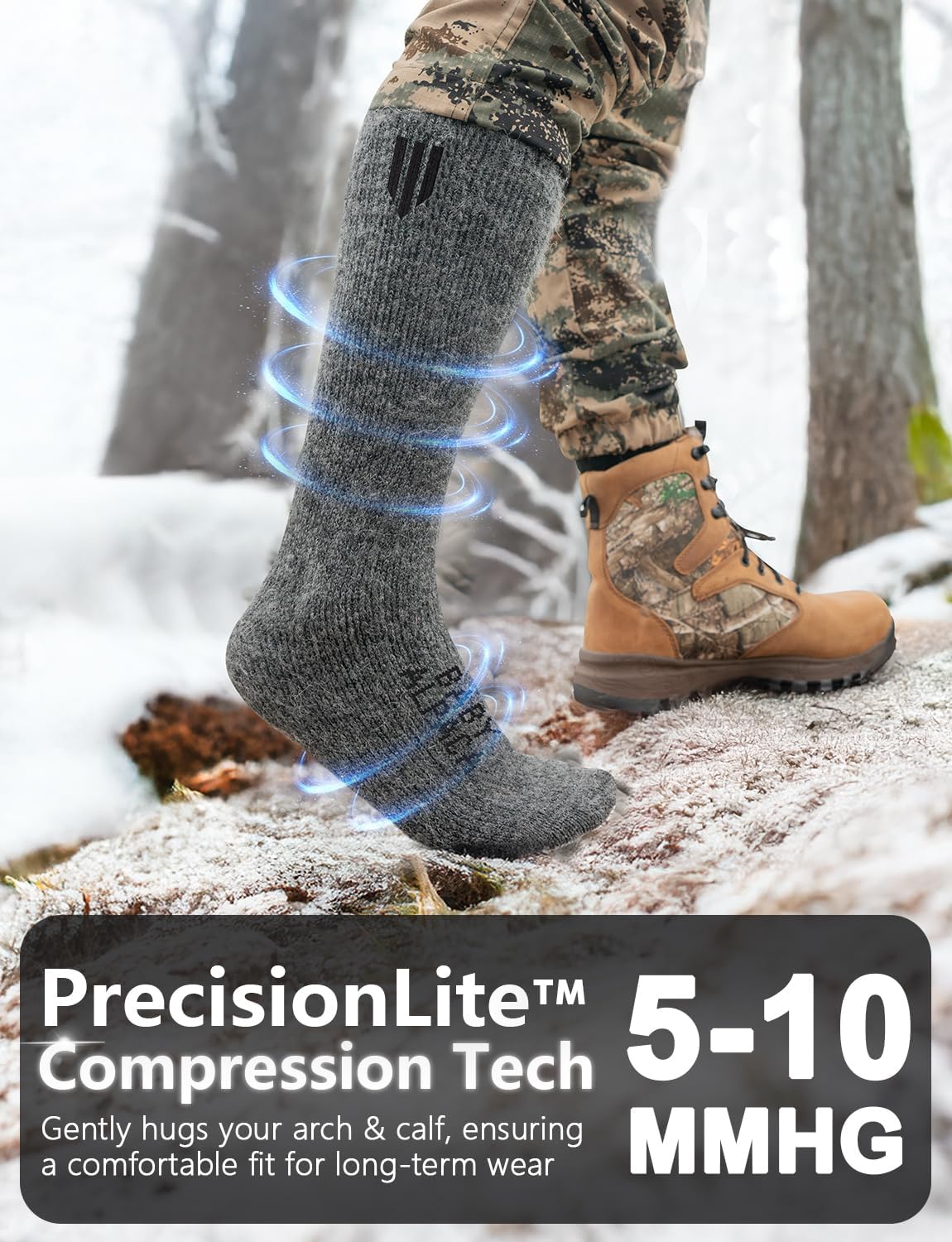 Alpaca Wool Heavyweight Thermal Boot Socks Hunting Hiking Working Thick Cold Weather Cushioned - Image 2