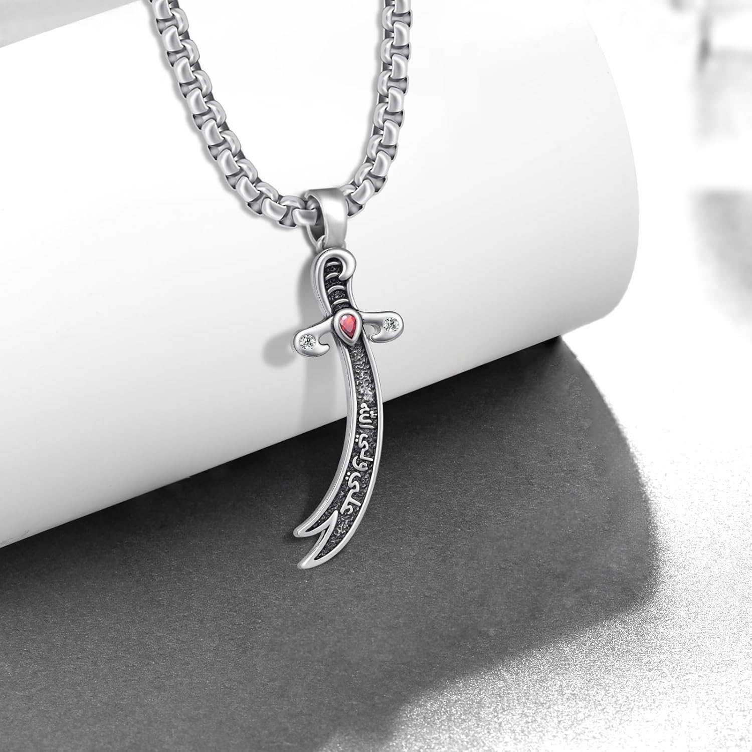 Zulfiqar Sword Necklace for Men - 925 Sterling Silver Imam Ali Pendant, Sword of Ali Islamic Gift for Muslim - Image 5