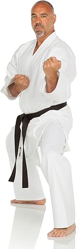 Miniatura 5 de Ronin Karate GI - Uniforme de karate de peso medio para artes marciales, 9.5 onzas, algodón, cinturón blanco incluido