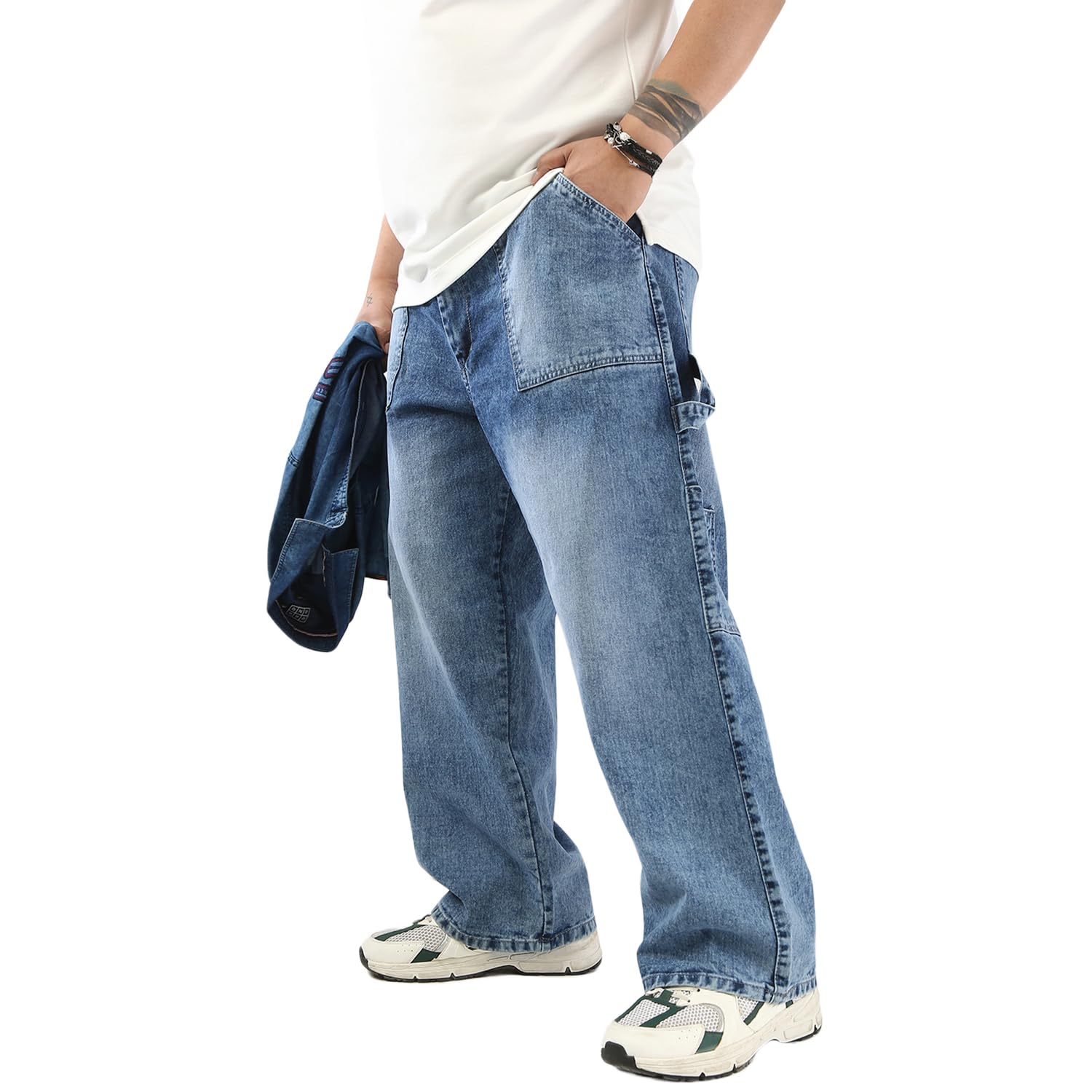 Urbano Plus Men's Loose Fit Cargo Carpenter Jeans with 6 Pockets Non-Stretchable - Review, Price and Buying Guide