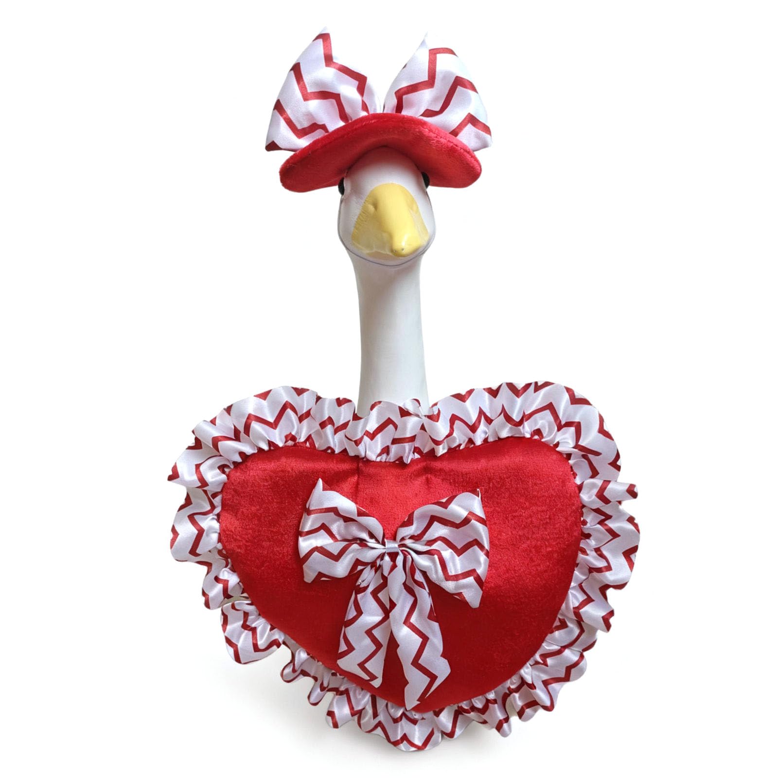 Buxuaaaa Porch Geese Outfit Lace Heart Designs Outdoor Indoor Party Decoration Weather Resistant Polyester Clothing Heart Pattern Outdoor Geese