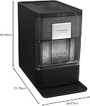 Frigidaire Gallery Countertop Crunchy Chewable Nugget Ice Maker, 44lbs per Day, Auto Self Cleaning, 14.6" D x 10.0" W x 16.5" H (Black)