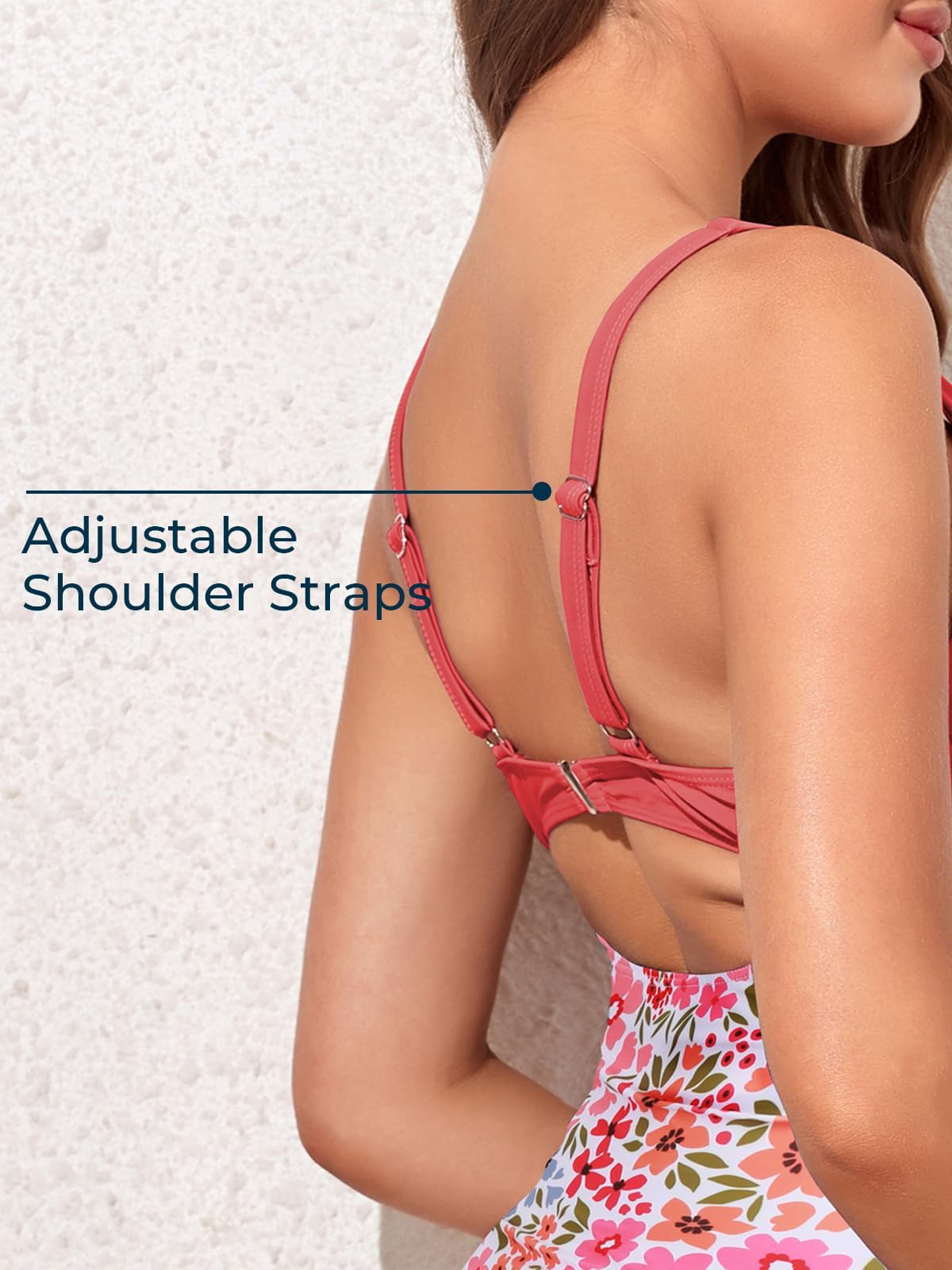 Summer Mae Maillot de bain une pièce de maternité avec découpes torsadées sur le devant - Maillot de bain croisé taille haute - Maillot de bain de grossesse