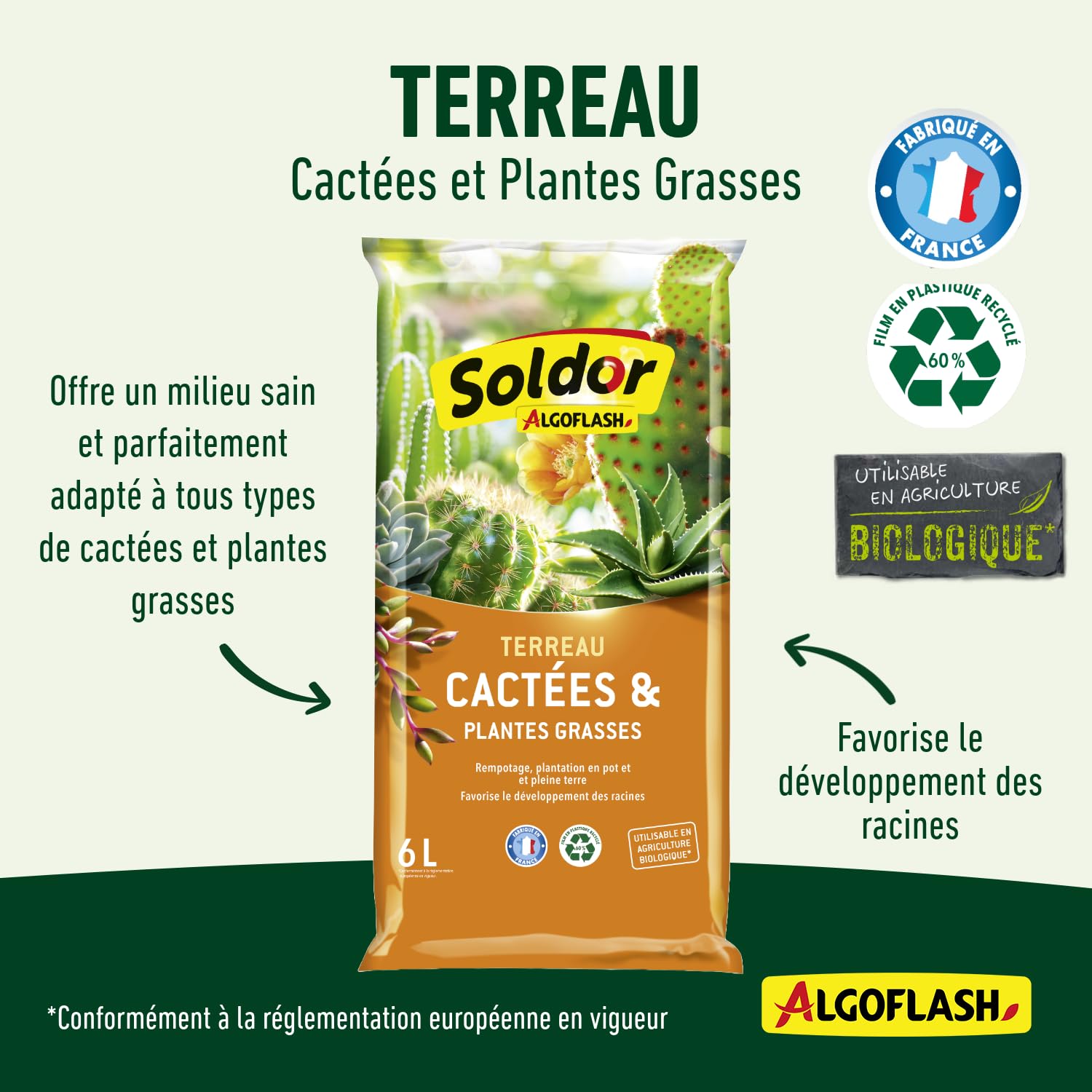 ALGOFLASH Terreau Pour Orchidées 6L - Prêt à L'Emploi Fabriqué En France - UAB TORCH6