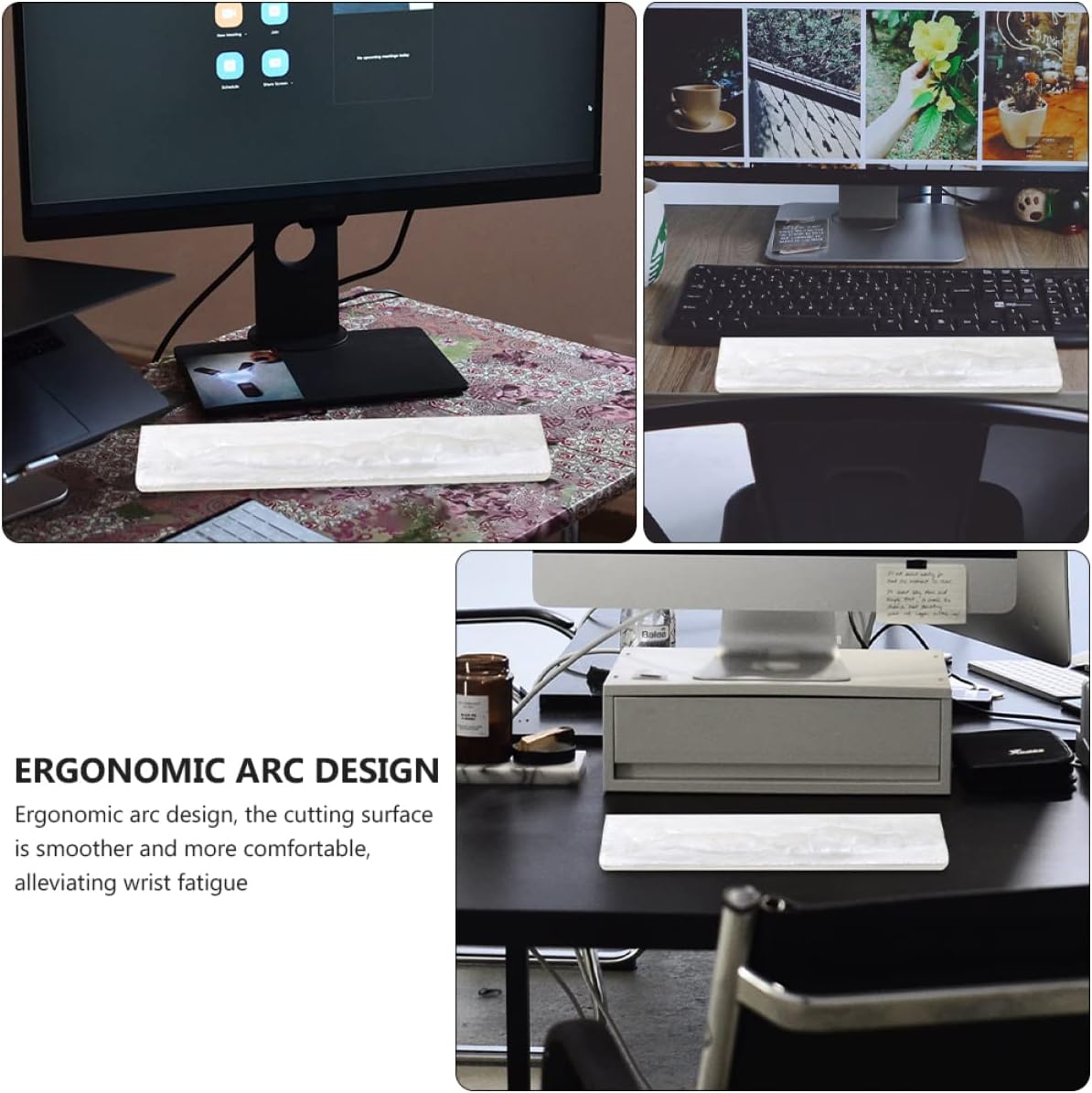 Elevate Wrist Comfort White Keyboard Wrist Rest Pad Gaming Accessory Pad