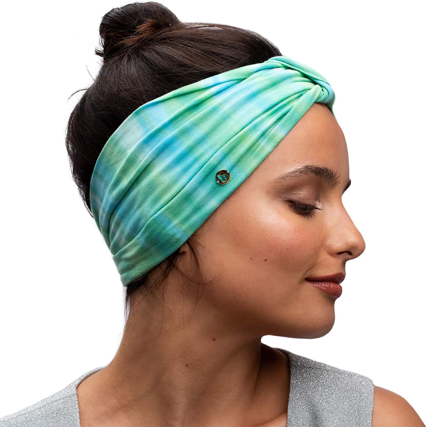 BLOM Non Slip Headbands - Wide Headbands for Women - Yoga Headbands for Women - Workout Headband for Women - Wear for Fashion, Travel, or Running Multi Style - Gym Wrap - Tie Dye