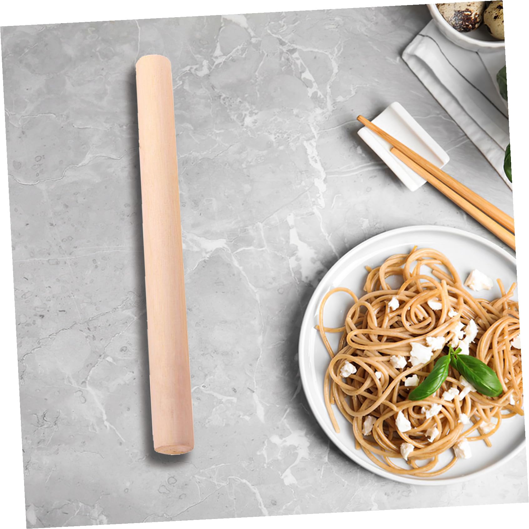 Rodillo de Masa de Madera 10piezas para Pastelería Superficie Lisa y Resistente, Adecuado para Amasar Masa de Hojaldre y Galletas en Cocina