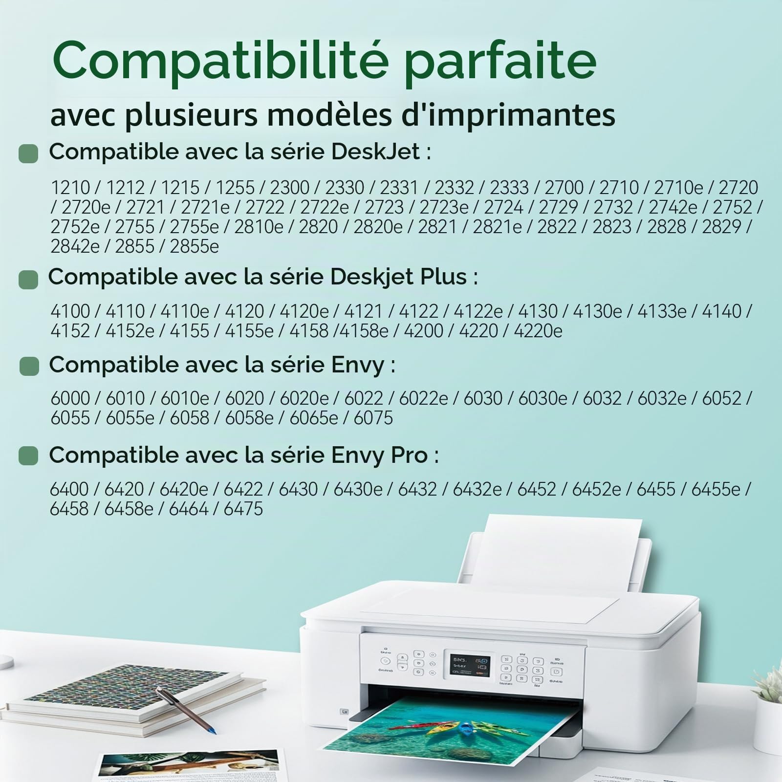 Encre 305XL BK/CMY - 750/450+ Pages, Remplacement pour Originale Cartouche HP 305 Noir et Couleur, pour HP DeskJet 2810e 2820e 2700 2710e 2720e 2722e Plus 4100 4120 Envy 6000 6020e 6032e