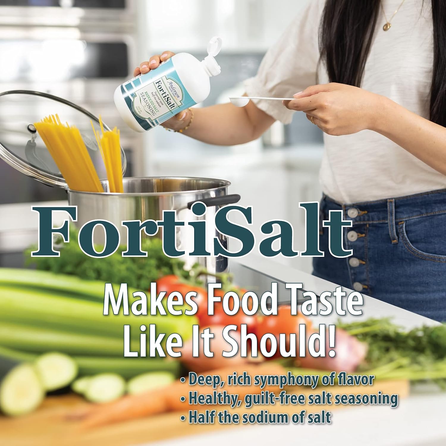 Anderson's NEW FortiSalt Seasoning Gourmet Salt Substitute, Award Winning Taste, Low Sodium 250mL : Grocery & Gourmet Food