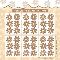 Vista 2 de BBTO Calcomanía de Pared de Margaritas Calcomanías de Vinilo de Pared de Flores Pegatinas de Margaritas Calcomanías Florales Despegar y Pegar