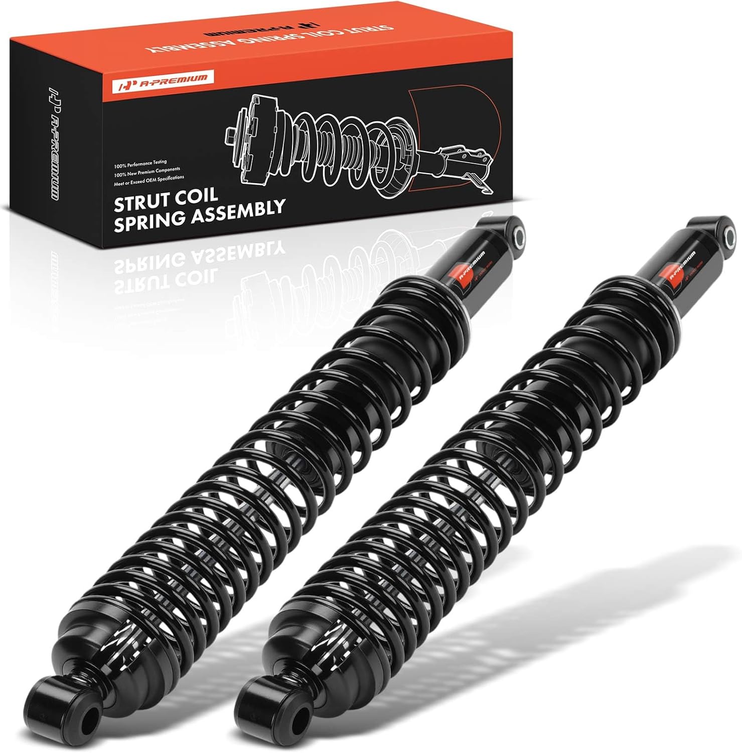A-Premium Rear Towing Shocks Compatible with Ford Ranger 1983-2011, Bronco II & Mazda B2300 1994-1997/2001-2009, B2500 1998-2001, B3000, B4000-2x Replacement Suspension Load Adjusting Shock Absorber