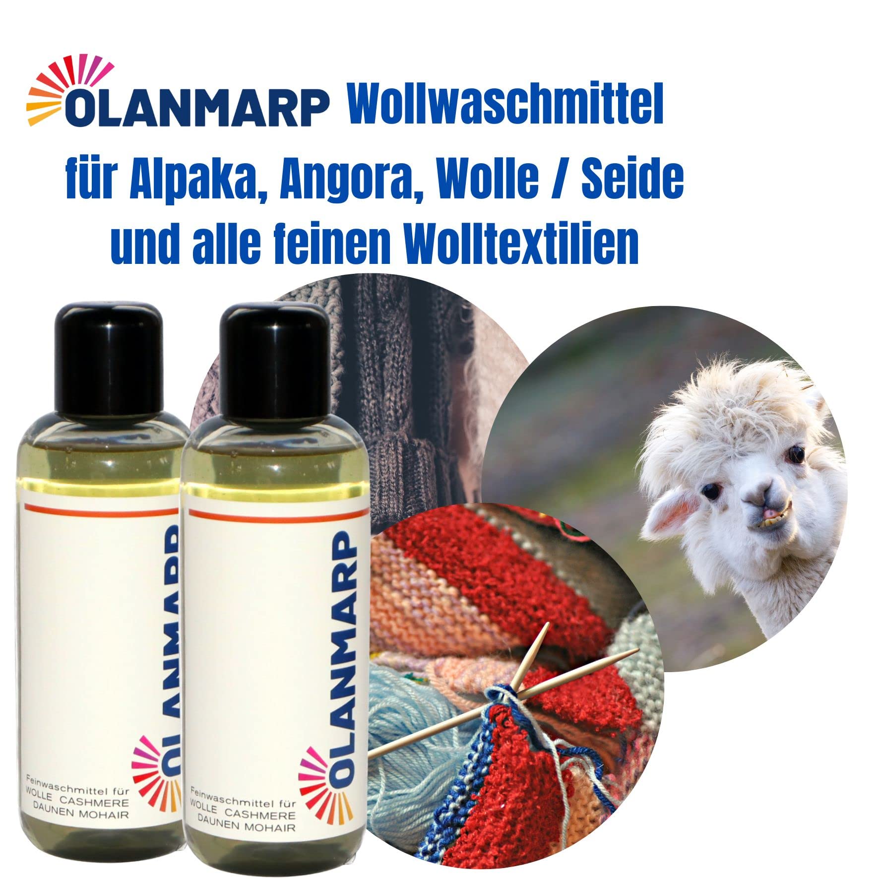 Feinwaschmittel Wollwaschmittel für Wolle Angora Alpaka (480ml) | Für Wolle, Angora, Alpaka, Daunen, Mohair – sanfte Pflege empfindlicher Textilien