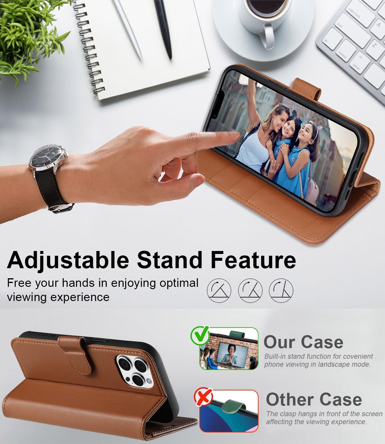 CASELIVE Wallet Case for iPhone 15 Pro Max - Image 4