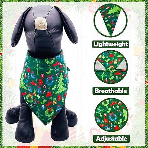 Miniatura 10 de JpGdn Paquete de 100 unidades de bandana para perros pequeños, a cuadros, grandes para mascotas, pañuelo triangular, bufandas con patrón aleatorio