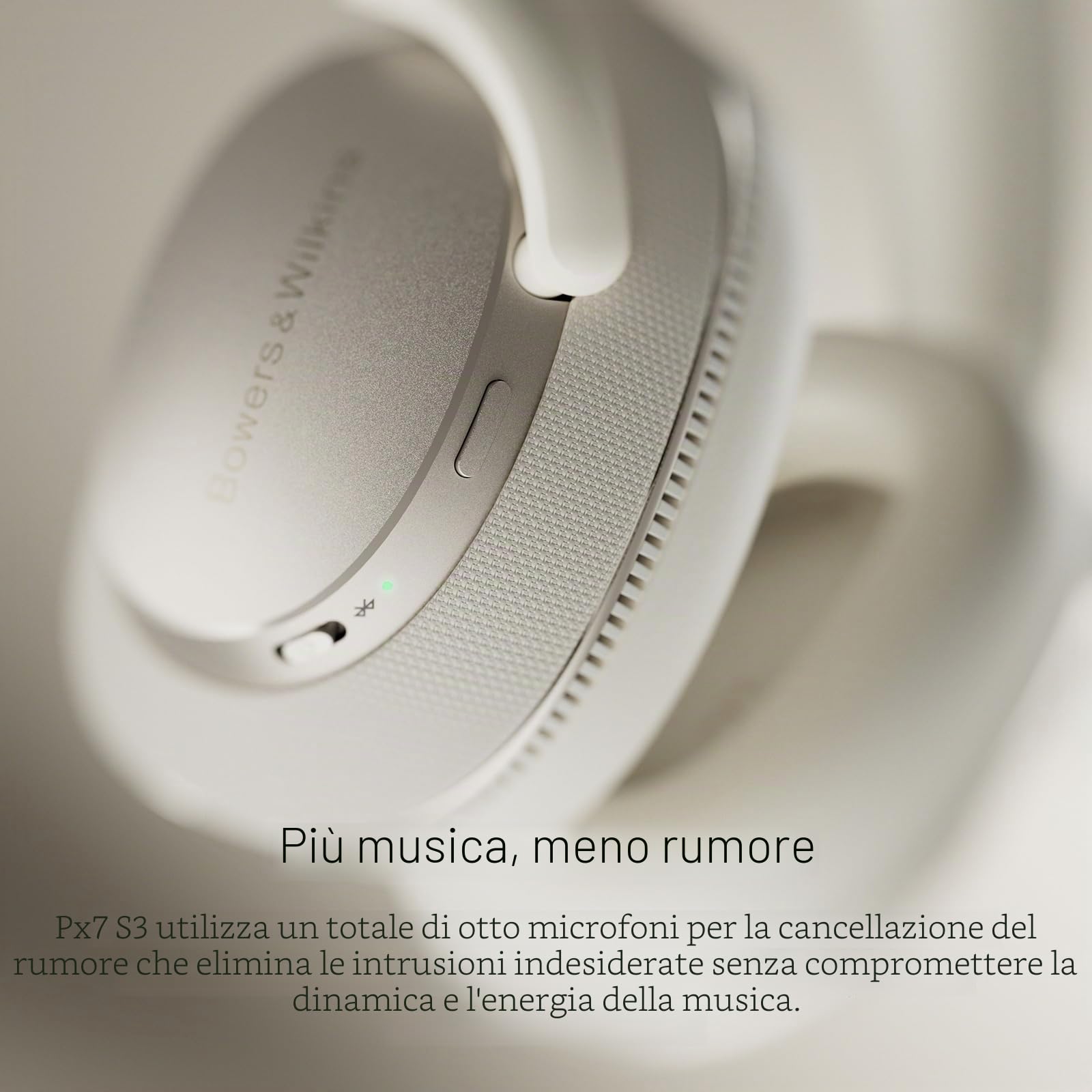 Bowers & Wilkins Px7 S3 Cuffie Wireless Over-Ear, Cancellazione Avanzata del Rumore, DSP 24-bit, aptX Lossless, Riproduzione 30 Ore, 8 Microfoni, Ricarica Rapida - Indaco Blu