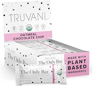 Plant Based Snack Bars | Oatmeal Chocolate Chip 12 Pack | 6g Protein | USDA Organic and Vegan | The Only Bar | Dairy, Soy, and Gluten Free | Individually Wrapped