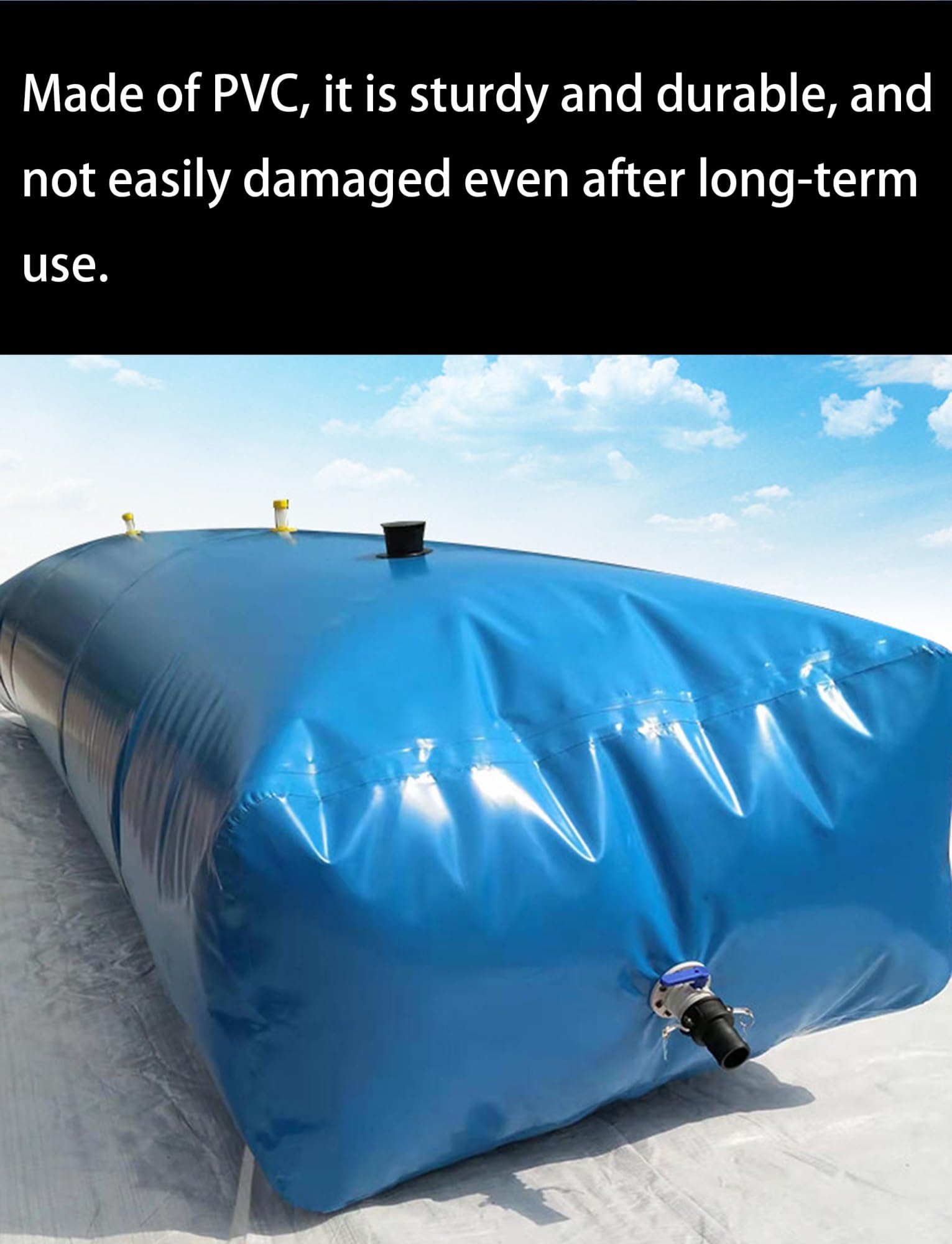 Sac de rangement d'eau pliable, étanche et pliable pour camping, jardin, construction