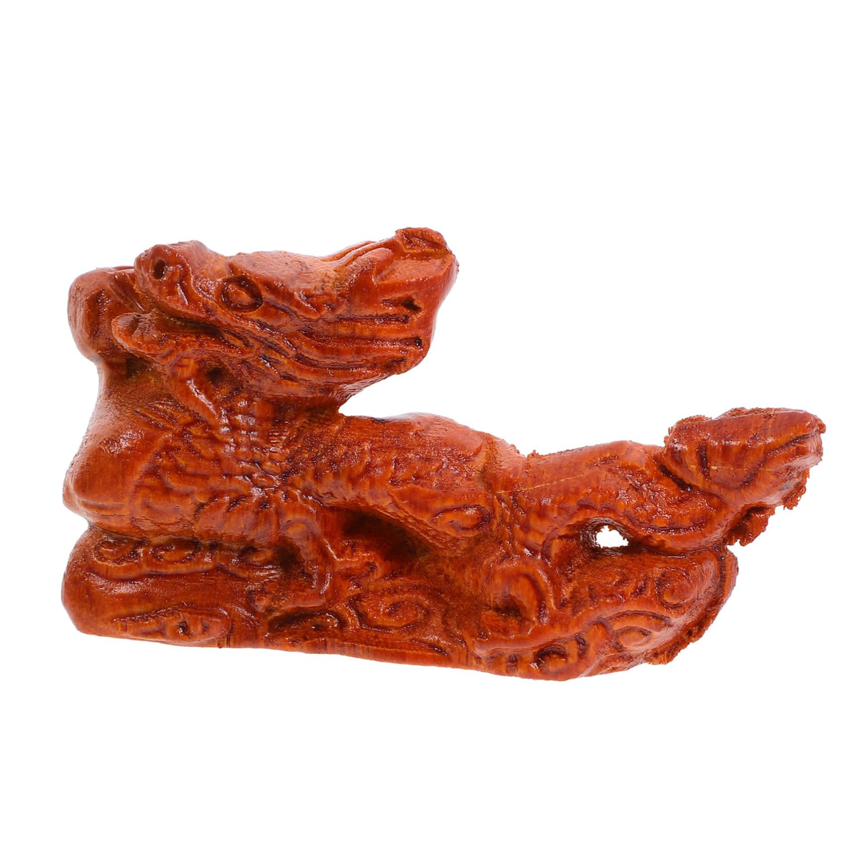 Figurine dragon bois sculpté pour espace limité et meuble salon