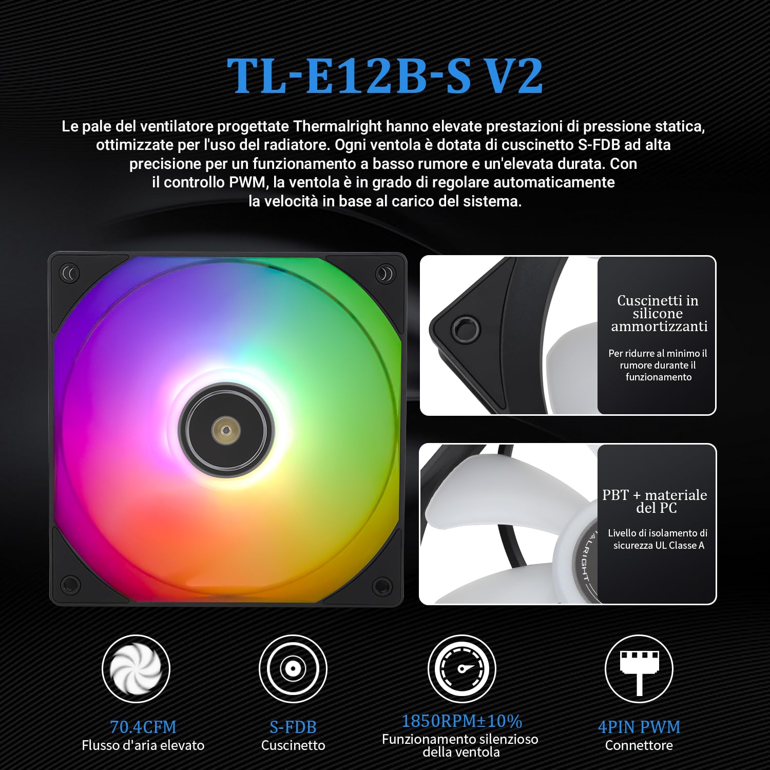 TR Frozen Prism 360 BLACK ARGB CPU-Flüssigkeitskühler mit 120 mm PWM Lüfter, integrierter Kühlkörper für AMD/AM4/AM5, INTEL 1700/1150/1151/1200/2011