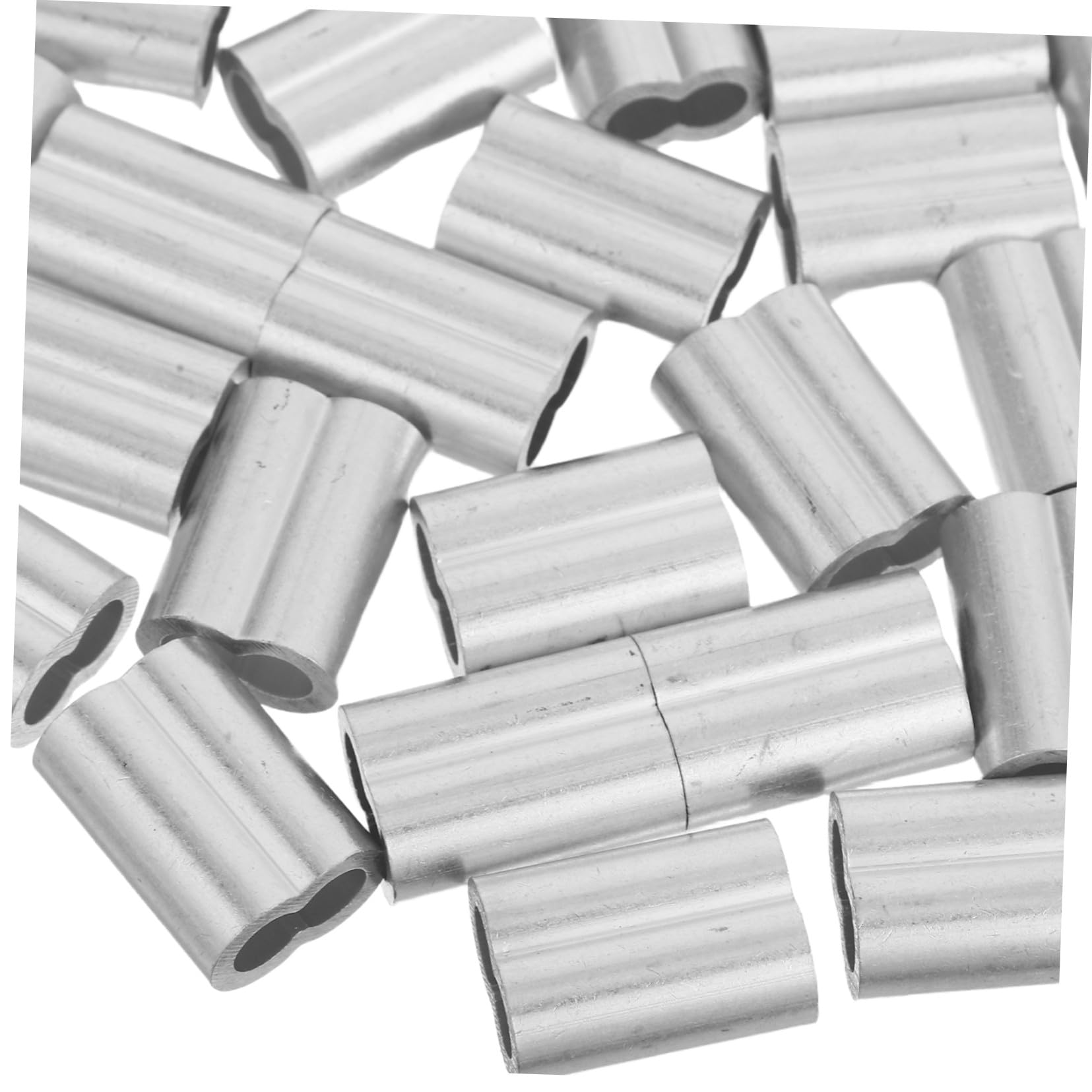 PRETYZOOM 1000 Pezzi Manicotti in Alluminio per Cavo e Fune Manicotti Crimpare Resistenti e Leggeri per Sicure Funi Metalliche