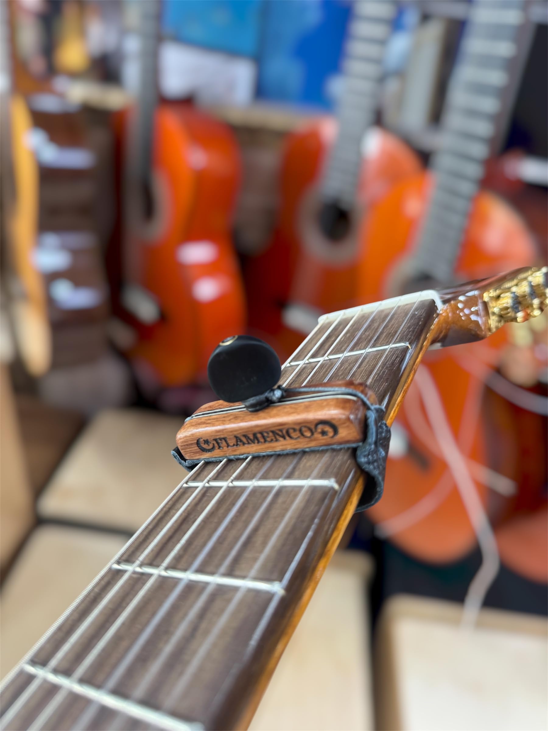 Cejilla Artesanal Flamenco para Guitarra Flamenca y Clásica | Curupau Natural | Hecha a Mano en España | Ajuste Preciso | Cejillas Algeciras