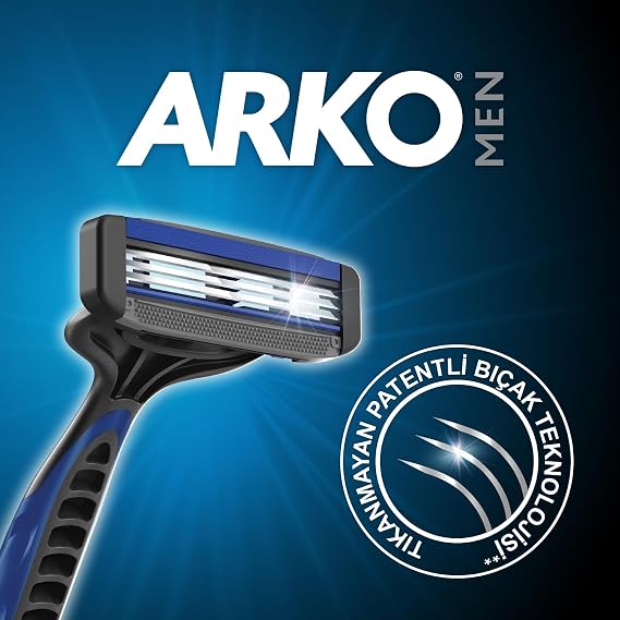 Arko Men Pro 3 Bıçaklı Erkek Tıraş Bıçağı 3'lü 2 Paket