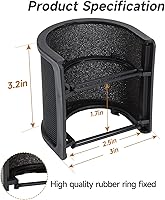 Vista 5 de HyperX QuadCast - Parabrisas con filtro Pop para micrófono, fundas de espuma compatibles con HyperX QuadCast S Mic Reduce los ruidos del micrófono