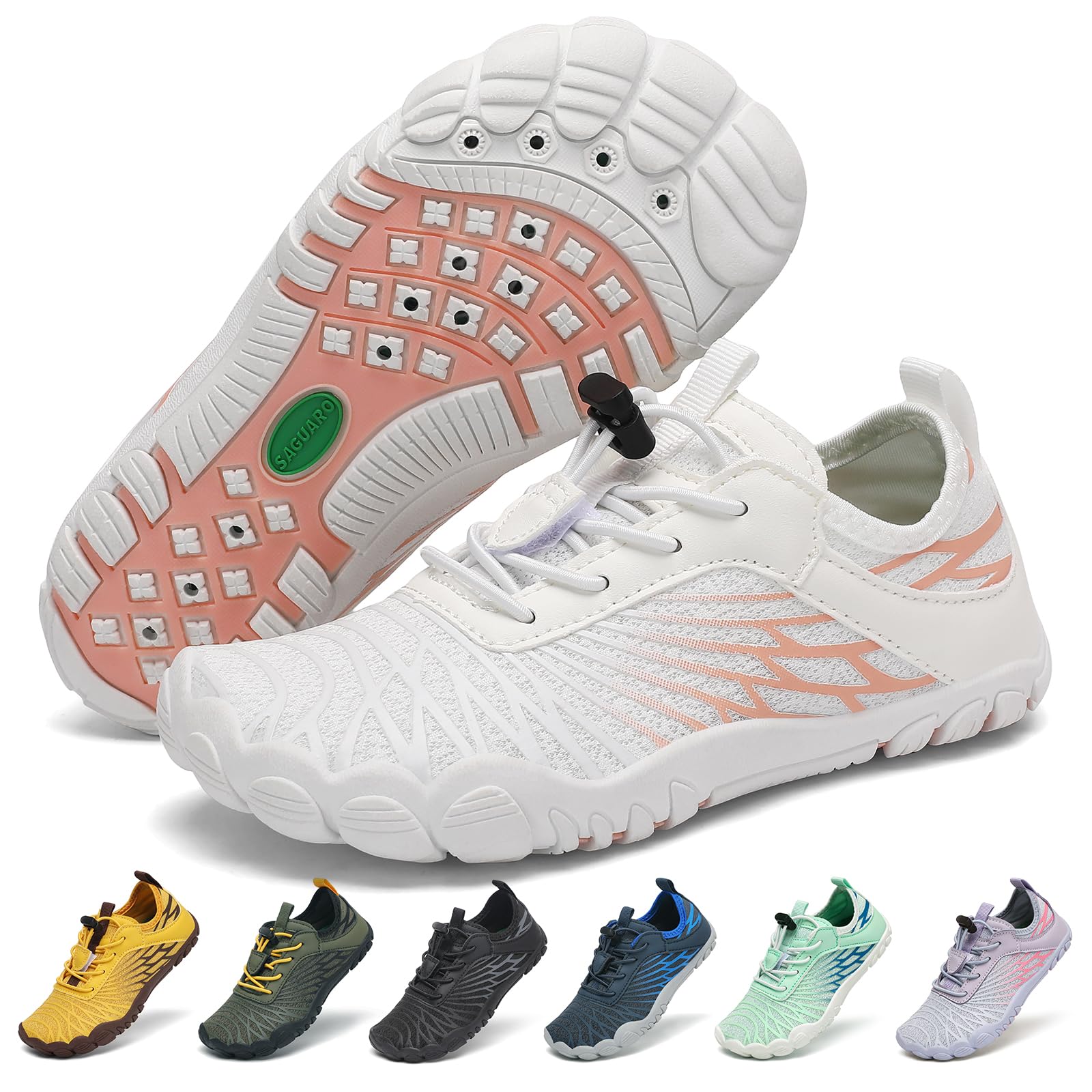 SAGUARO Kids Barefoot Shoes Quick Dry Breathable Wide Toe Shoes Size 25-35