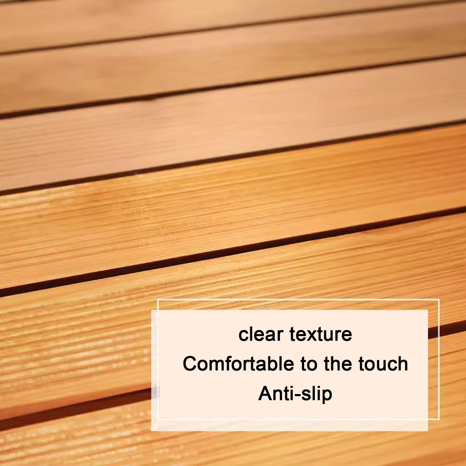 Genérico Alfombrilla de baño de Madera Antideslizante - Felpudo de Ducha de bambú Natural, Rectangular, con Patas Antideslizantes (60 x 110 cm/24 x 43 Pulgadas) para Mayor Seguridad y Comodidad en el