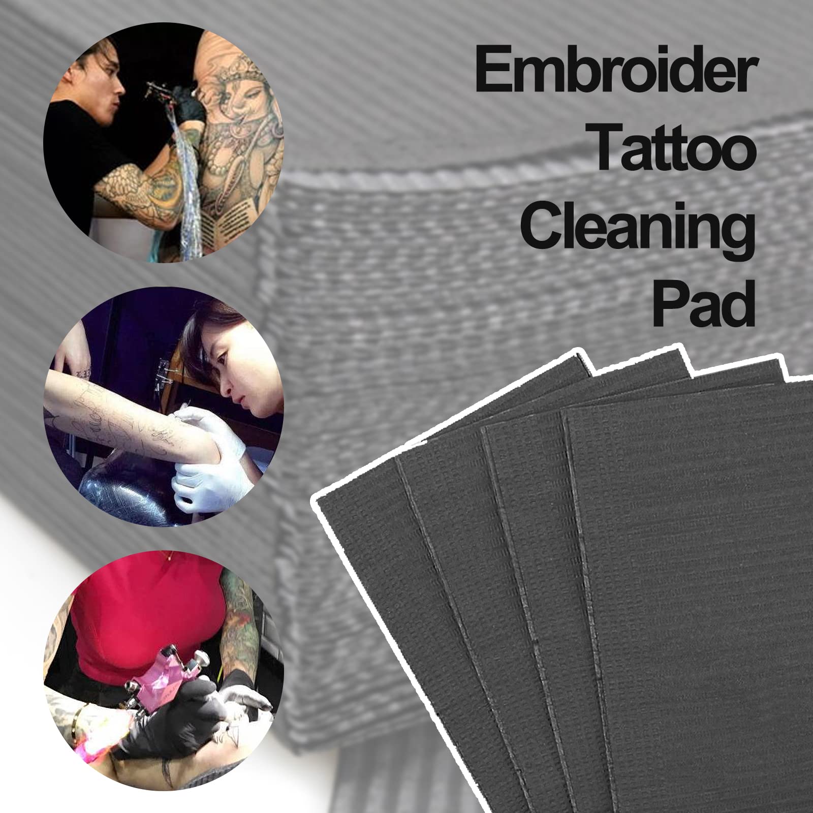 125 pezzi bavaglini dentali neri, Premium usa e getta impermeabile bavaglini tatuaggio, Tattoo tavolo copre pulito Pad bavaglini paziente tovaglioli dentali Tattoo vassoio copre multiuso (nero)