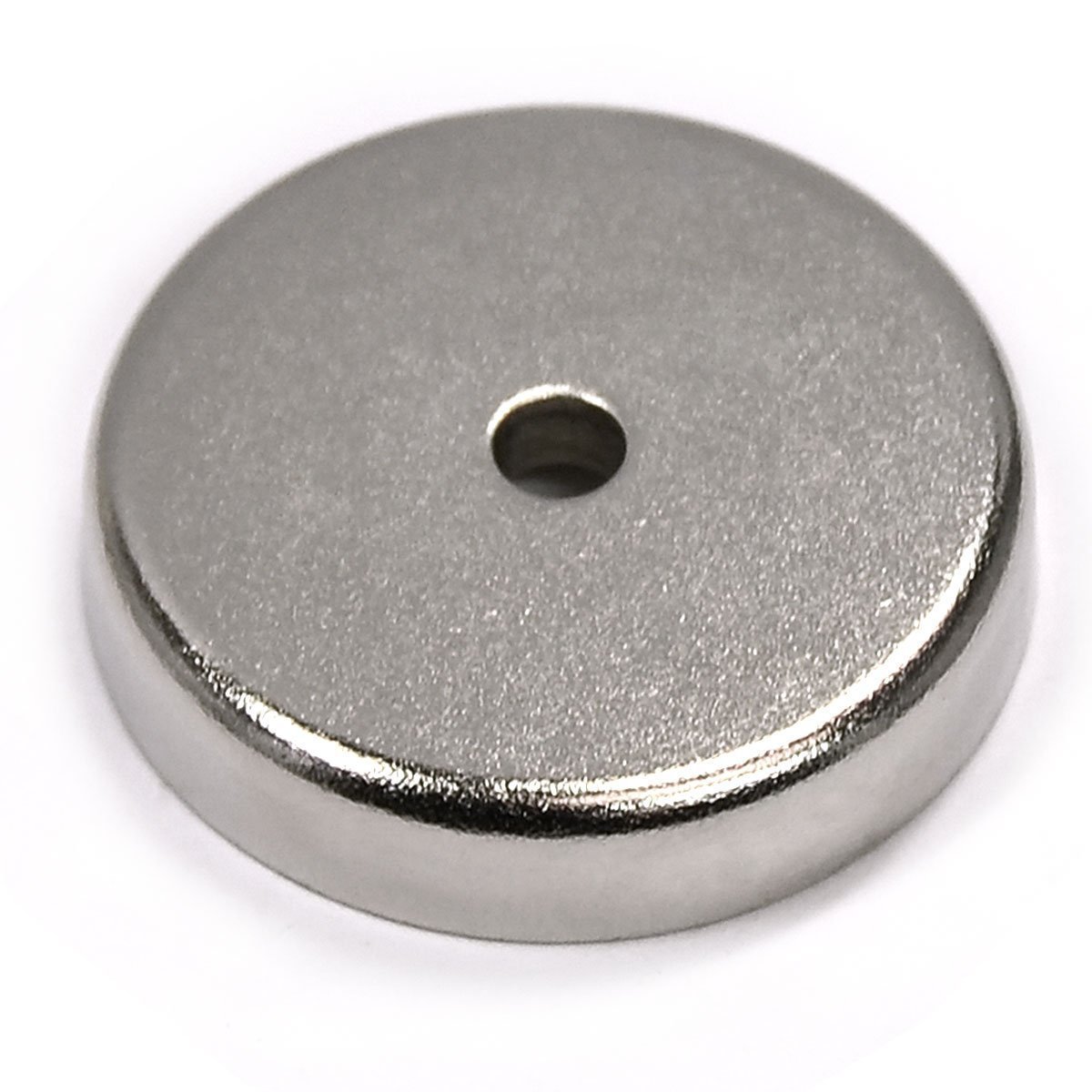 112 LB Holding Power Strong Cup Neodymium Magnet 0.32" Thick x 1.57" with #10 Countersunk Hole - One Magnet with Matching Striker and Screws