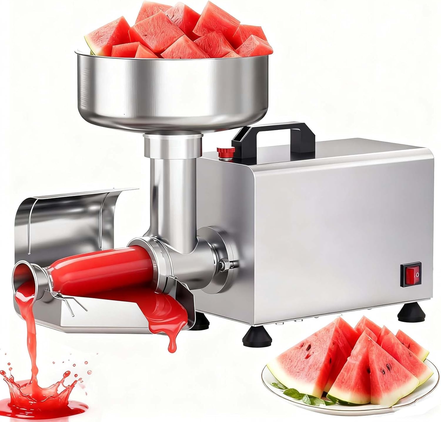 Commercial Electric Tomato Filter And Juicer With A Processing Capacity Of 330 Lbs/Hour, Suitable For Making Canned Foods. Automatically Peels And Deseeds, Made Of 304 Stainless Steel