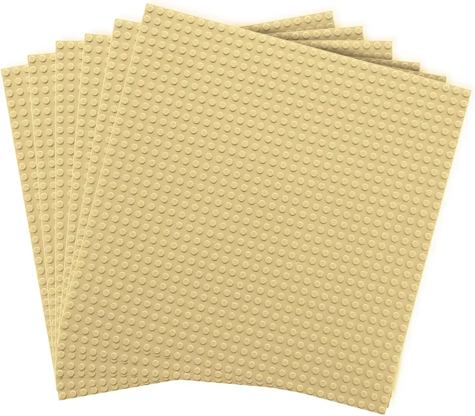 WYSWYG 6PCS Classic Base plates,10"x10" Building Board Baseplate, Compatible with All Major Brands,Sand