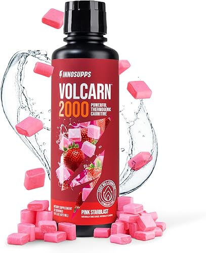 Miniatura 12 de InnoSupps Volcarn 2000 - L-Carnitina líquida, estimula la energía, sin cafeína ni edulcorantes artificiales, 32 porciones. Anillos de melocotón y