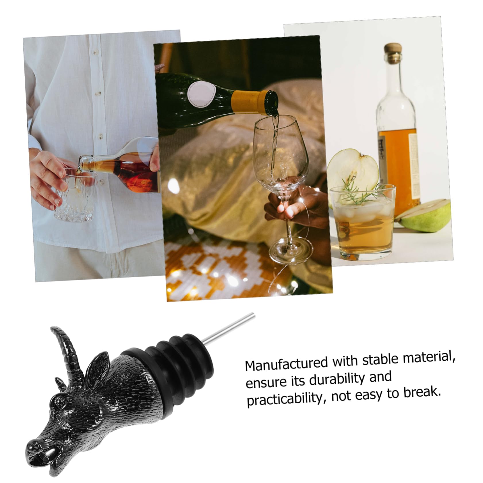 COLLBATH Alloy Black Wine Supply Bull Wine Pourer Bar Pourers Wine Pourer