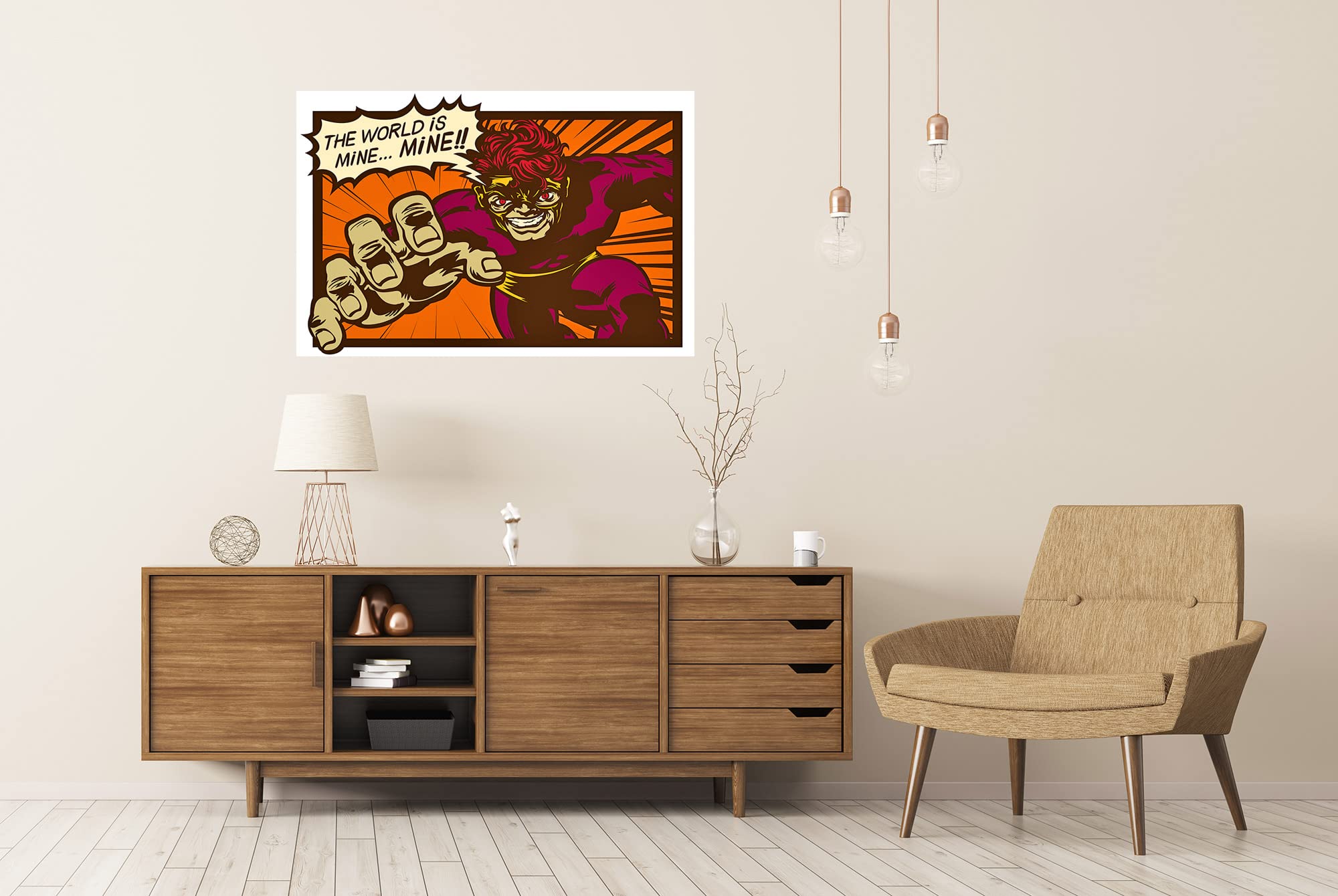 islandburner Prime XXL Imagen Póster Retro Comics Supervillano Intriga Mal Plan Para Gobernar El Mundo V Imágenes Premium Impresión fotográfica