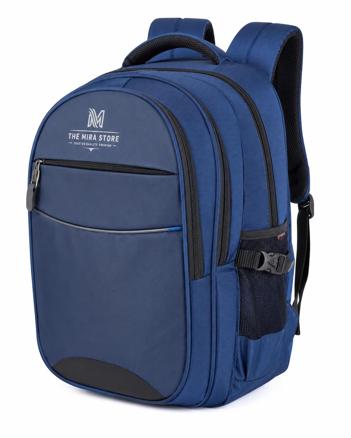 School Bag & College Backpack for Men & Women | 15.6 Inch Laptop Backpack | 4 Zipper Multi Compartment | Water Resistant | Side Bottle Pocket | Travel & Office | Blue-image-27