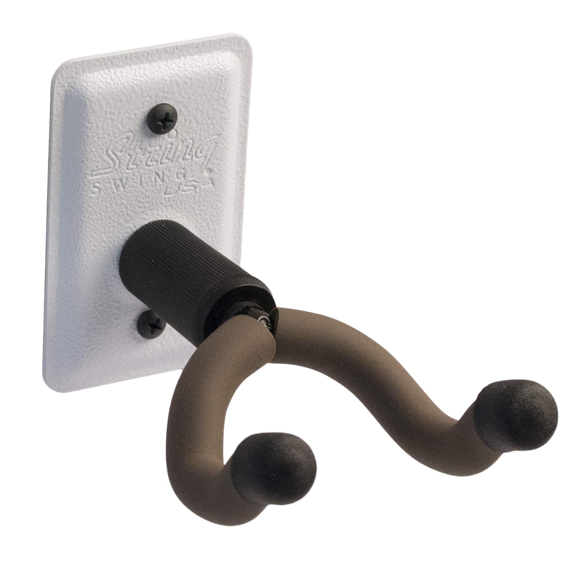 String SwingWCC11K Metal Home & Studio Wall Mount Guitar Keeper - White