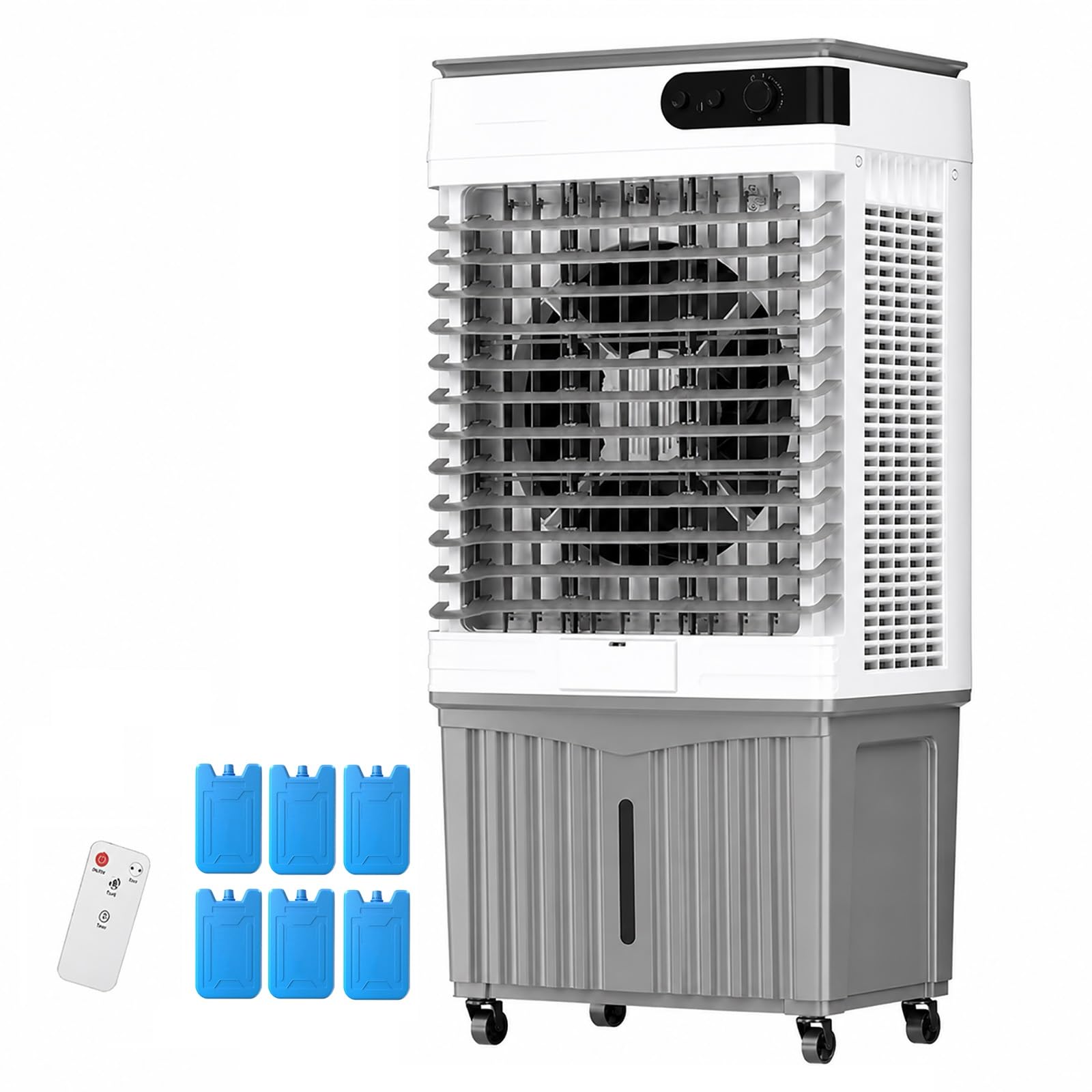 Refroidisseur d'air par évaporation Industriel, Refroidisseur de Marais Portable de 30 à 70 L avec télécommande
