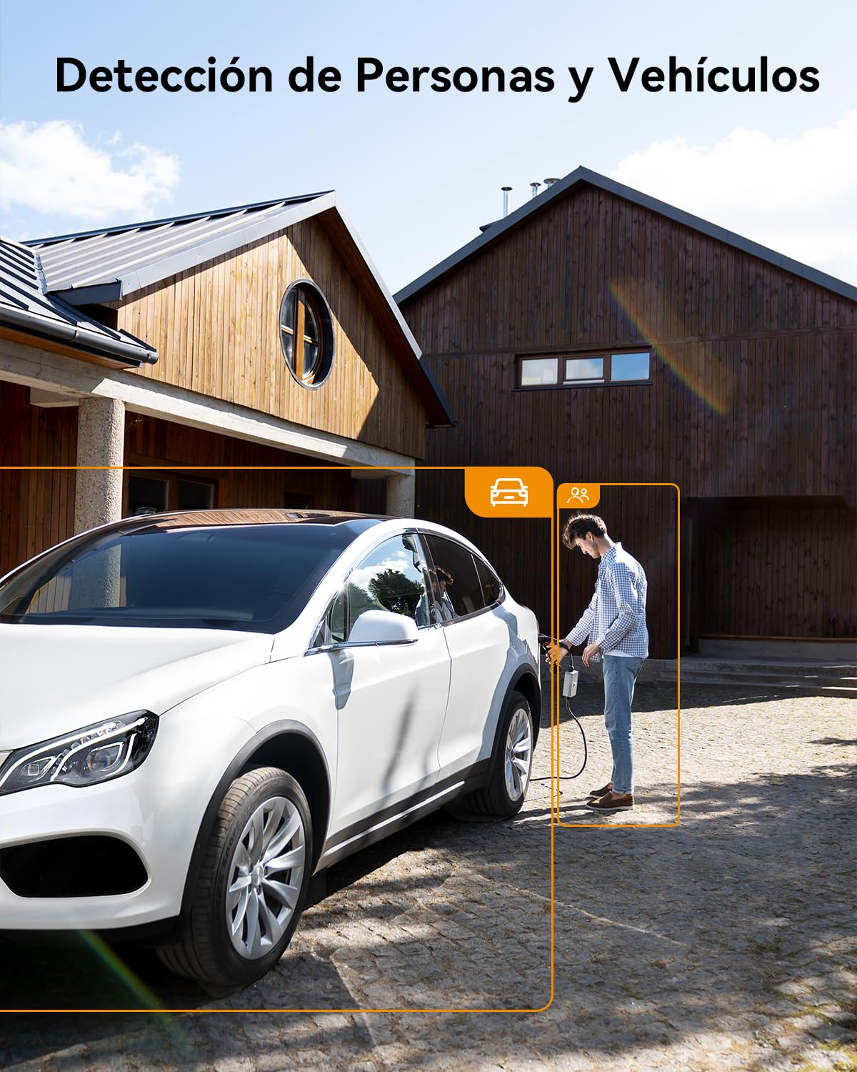 Imou 5MP Cámara Vigilancia WiFi Exterior Cámara de Seguridad IP67 con 30m Visión Nocturna en Color, AI Detección de Humana y Vehículos, Audio Bidireccional, Sirena (Bullet 3)