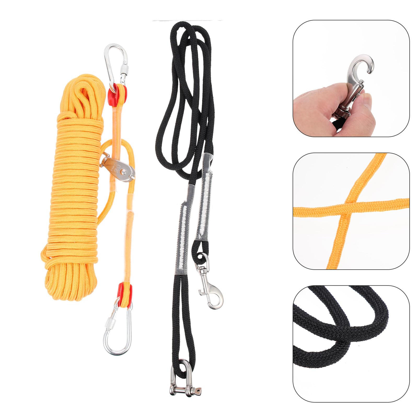 UKCOCO Cadena para Perros Resistente de Nylon Correr y Camping Cuerda Ligera y Portátil para Perros Pequeños Accesorio Seguro para Actividades