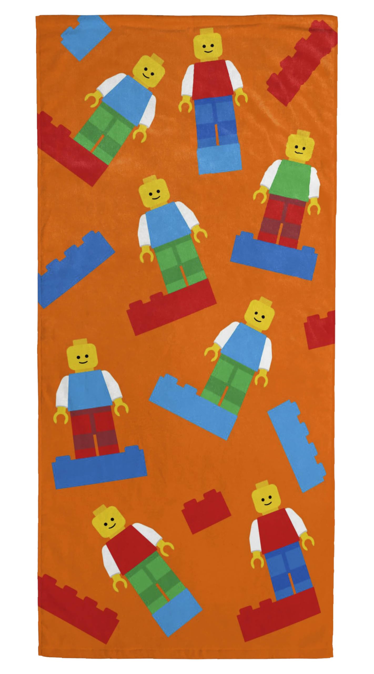 Jay Franco Boys Orange - Lego Kids Lego® 100% Cotton Beach Towel - 71 X 147Cm Super Soft Bath Towel, Pool & Travel, Official Licensed Product, Orange