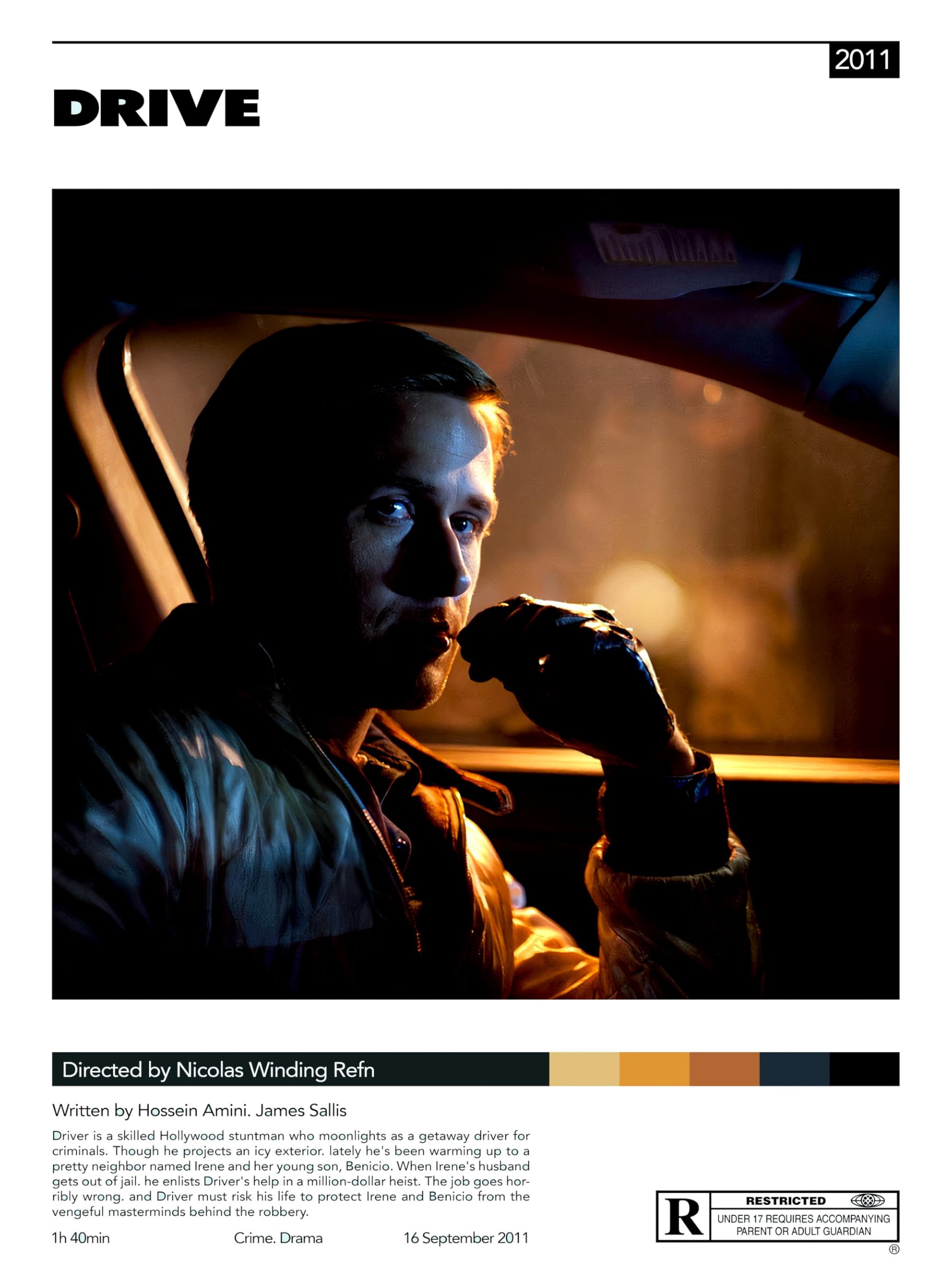 Postercinema Colored Drive - Minimalist Poster 30 X 40 Cm