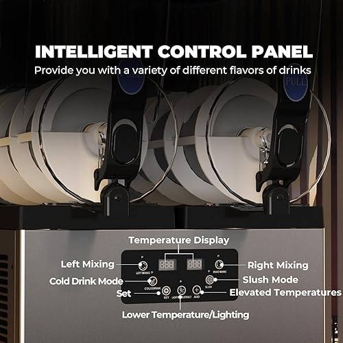 Miniatura 5 de Máquina comercial de granizado - 30L Tanques Máquina comercial para hacer granizados 110 V 1000 W 304 acero inoxidable 304 Máquinas Margarita