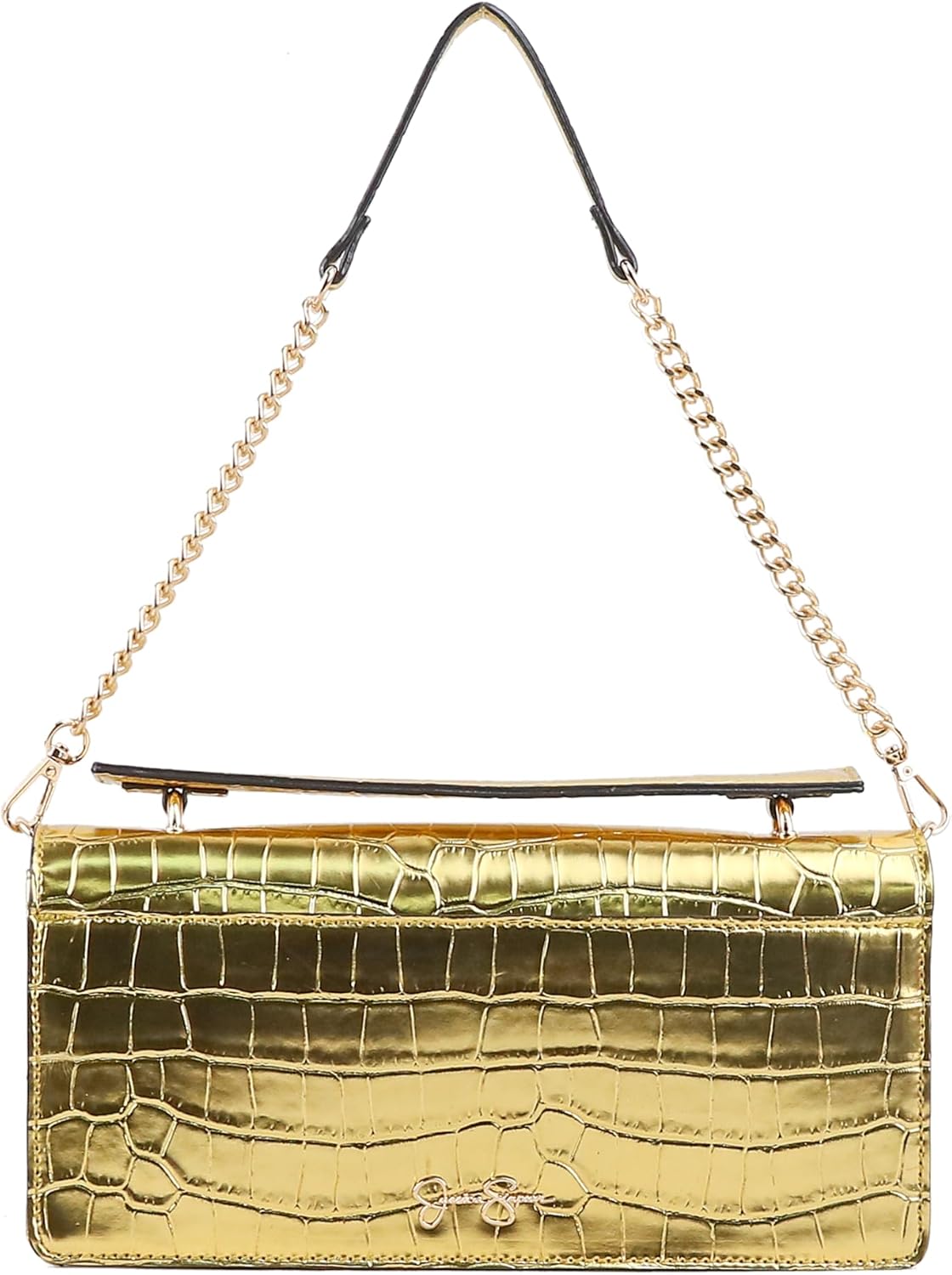 Jessica Simpson Women's Brooke Clutch, Stylish Shoulder Bag With Chain Strap & Gold Accents